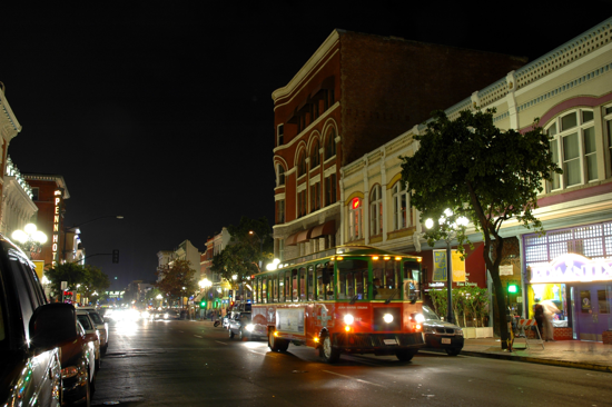 Old Town Trolley San Diego City Lights Night